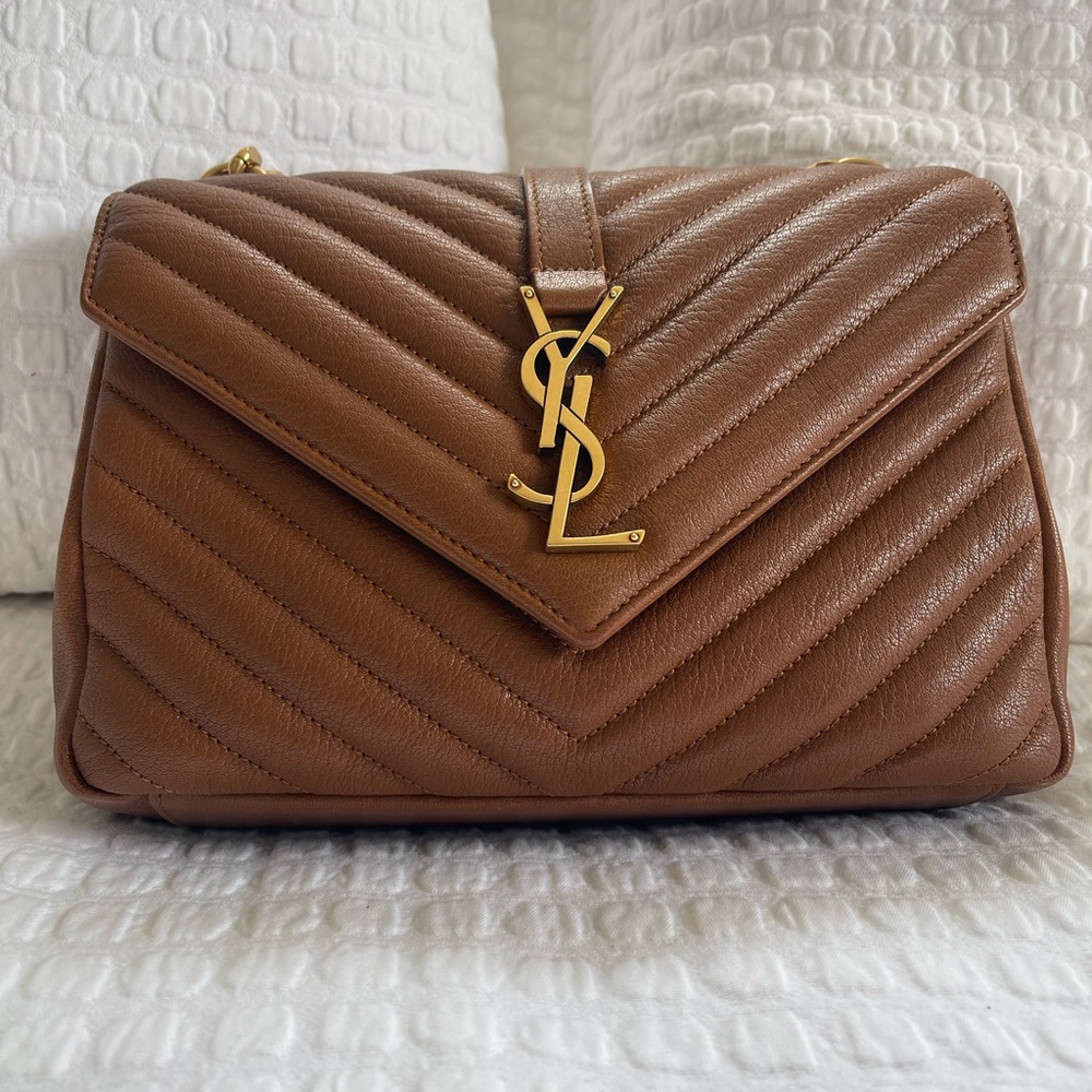 Yves Saint Laurent Medium College in Brick - Picture 2 of 15